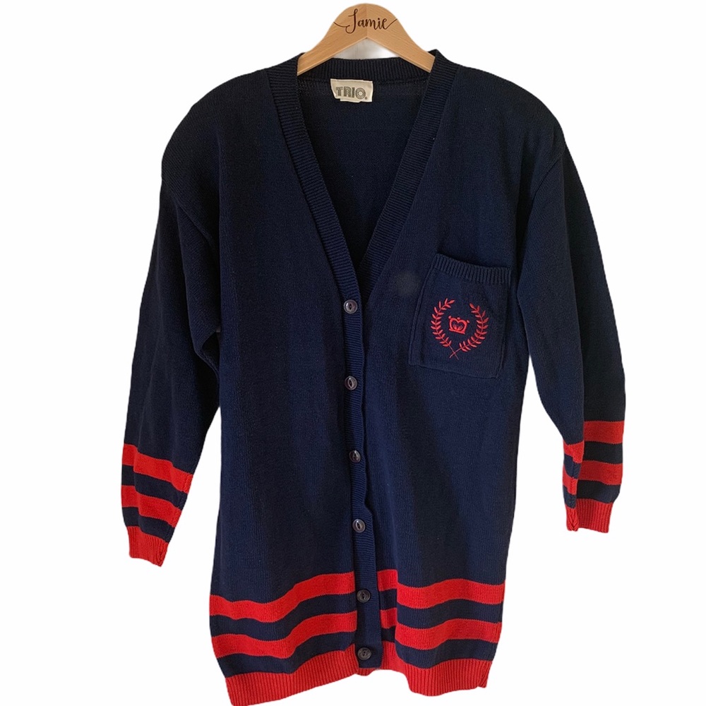 80s Vintage Oversized Cardigan Sweater Dress sz M